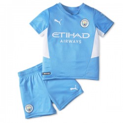 Camisola Manchester City Criança Equipamento Primeiro 2021-2022 Manga Curta